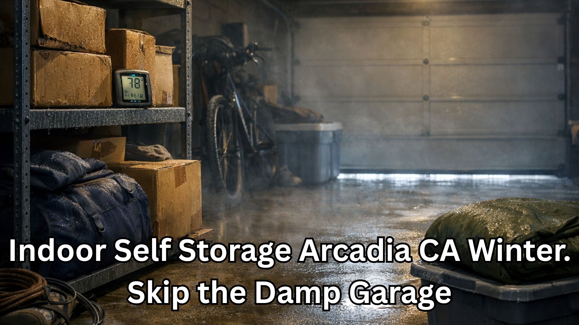 Indoor storage vs damp garage in winter in Arcadia, CA